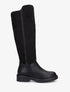 Bottes fourrées en suédine et simili - Noir - 1