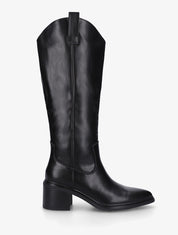 Bottes en simili à bouts pointus - Noir - 1