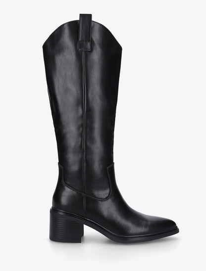 Bottes en simili à bouts pointus - Noir - 1