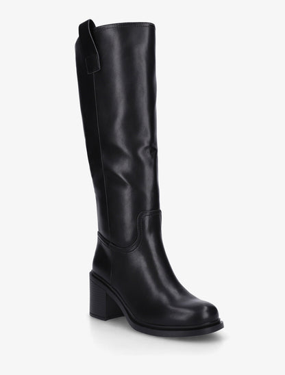 Bottes en simili à talon - Noir - 2