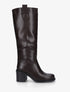Bottes en simili à talon - Marron - 1