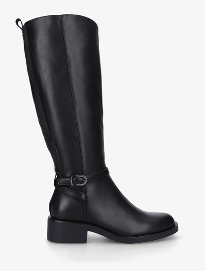 Bottes cavalières élastiquées à boucle - Noir - 1