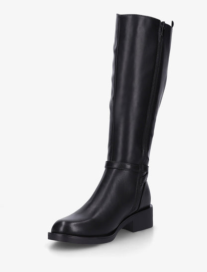 Bottes cavalières élastiquées à boucle - Noir - 3
