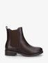 Bottines en simili à cheville élastiquée - Marron - 1