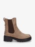Bottines suédine contrefort tacheté - Taupe - 1