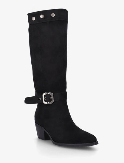 Bottes ajustable en suédine - Noir - 2