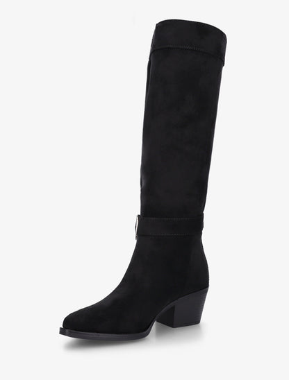 Bottes ajustable en suédine - Noir - 3