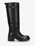 Bottes en simili à boucle décorative - Noir - 1