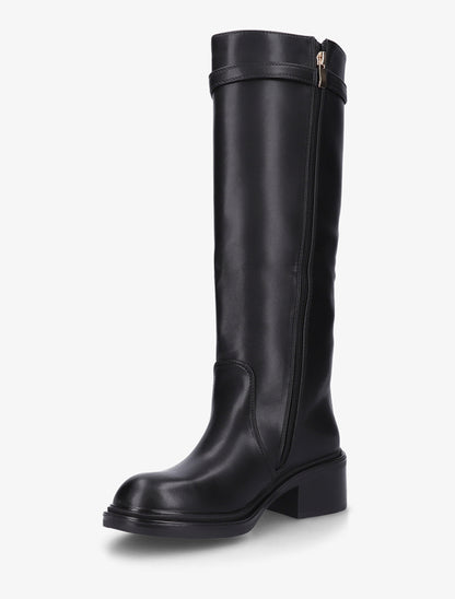 Bottes en simili à boucle décorative - Noir - 3