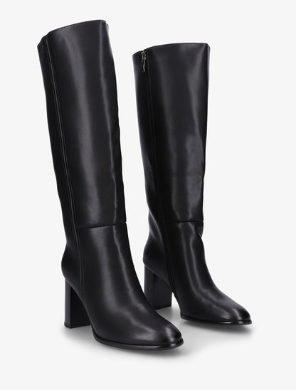 Bottes à talon simili classiques - Noir - 4