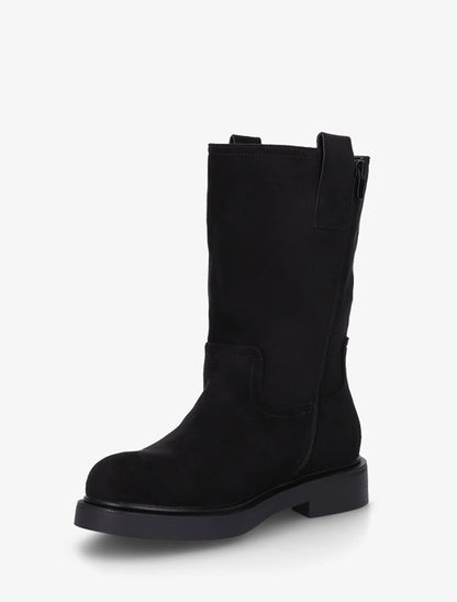 Bottines montantes en suédine - Noir - 3