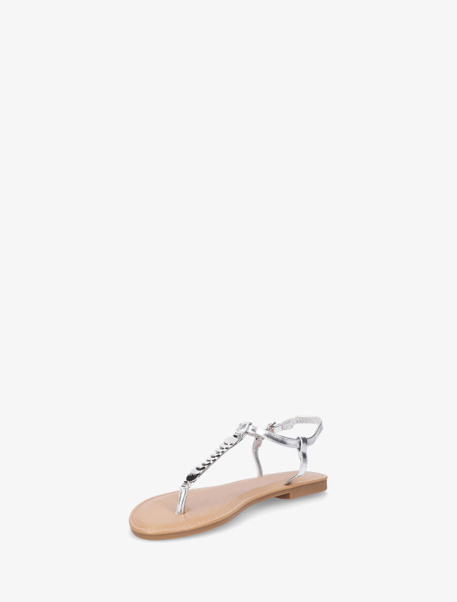 Nu-pieds bride en T à bijoux - Argent - 3
