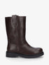 Bottines montantes en simili - Chocolat - 1