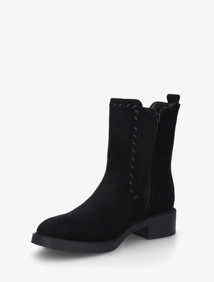 Bottines style chelsea en suédine - Noir - 3