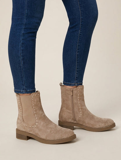 Botines estilo chelsea en ante - Topo