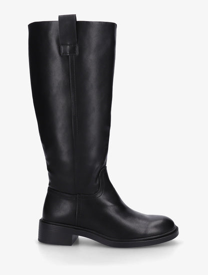 Bottes cavalières en simili - Noir - 1