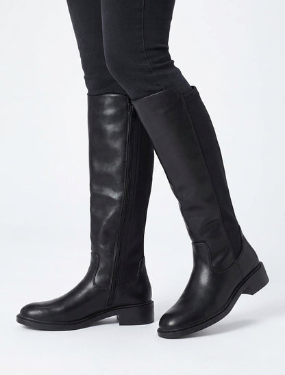 Botas bicolor lisas - Negro