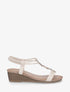 Sandales compensées à bijoux - Beige - 1