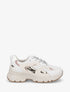Sneakers à bandes irisées et pailletées - Beige - 5