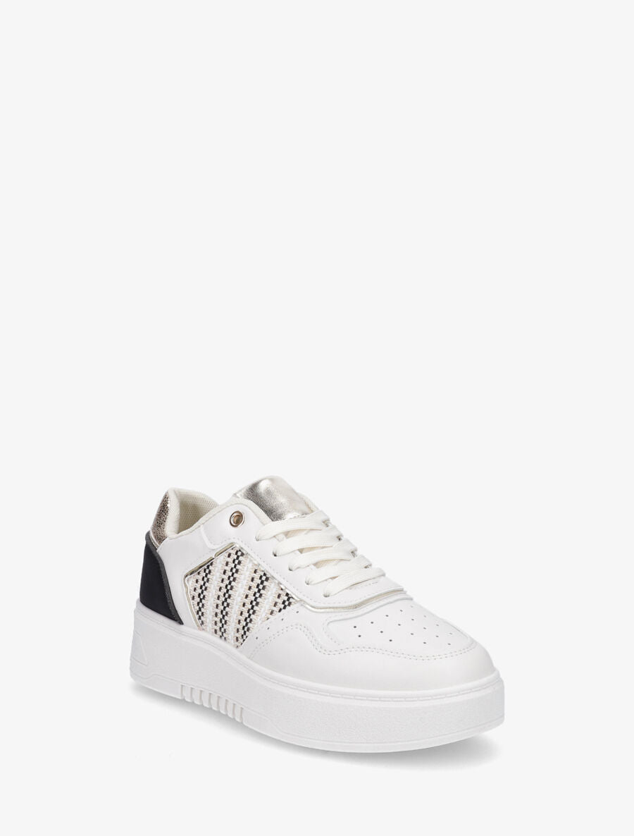 Sneakers à imprimé effet tweed - Noir - 2