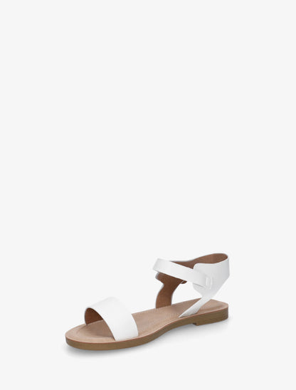 Nu-pieds basiques en simili - Blanc - 3
