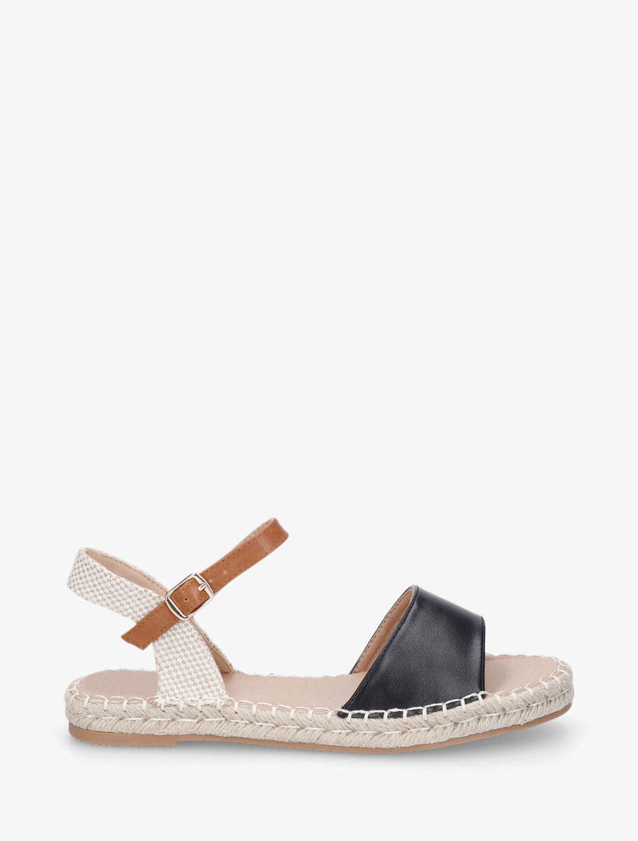 Nu-pieds basiques style espadrille - Noir - 5