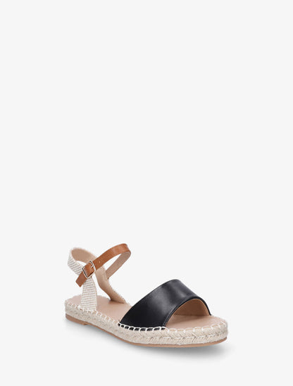 Nu-pieds basiques style espadrille - Noir - 2