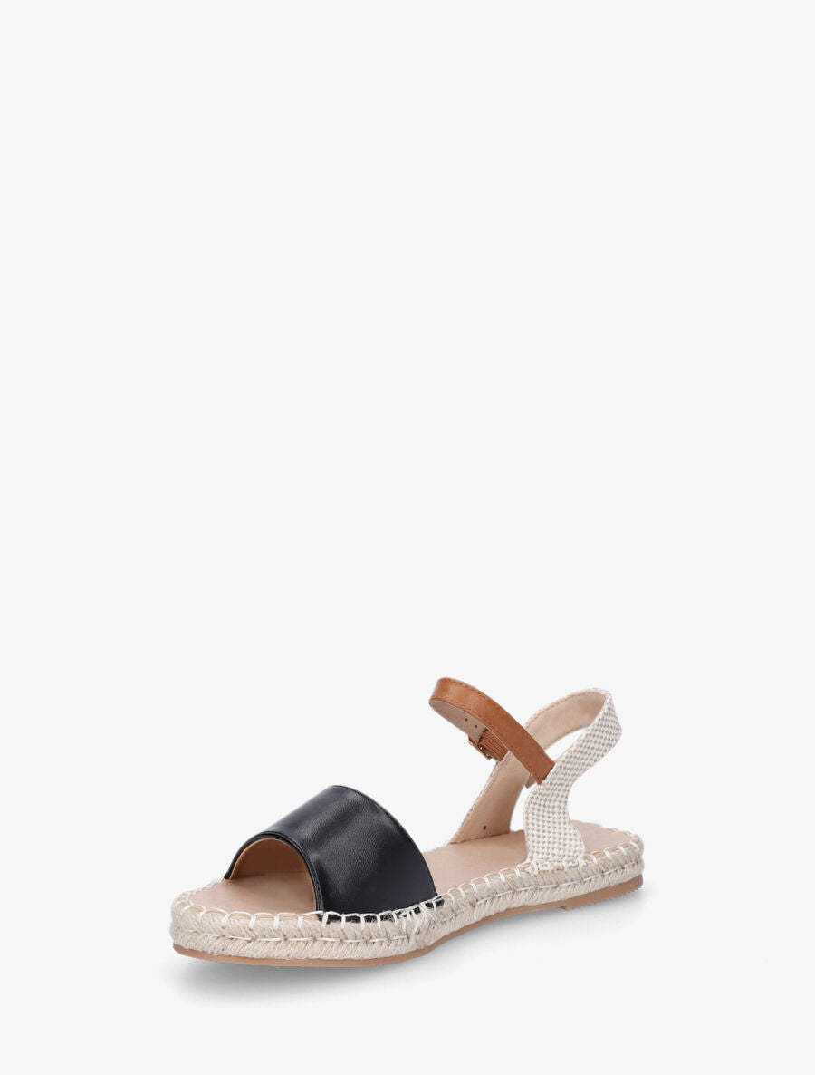 Nu-pieds basiques style espadrille - Noir - 3