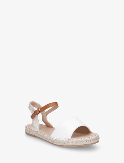 Nu-pieds basiques style espadrille - Blanc - 2