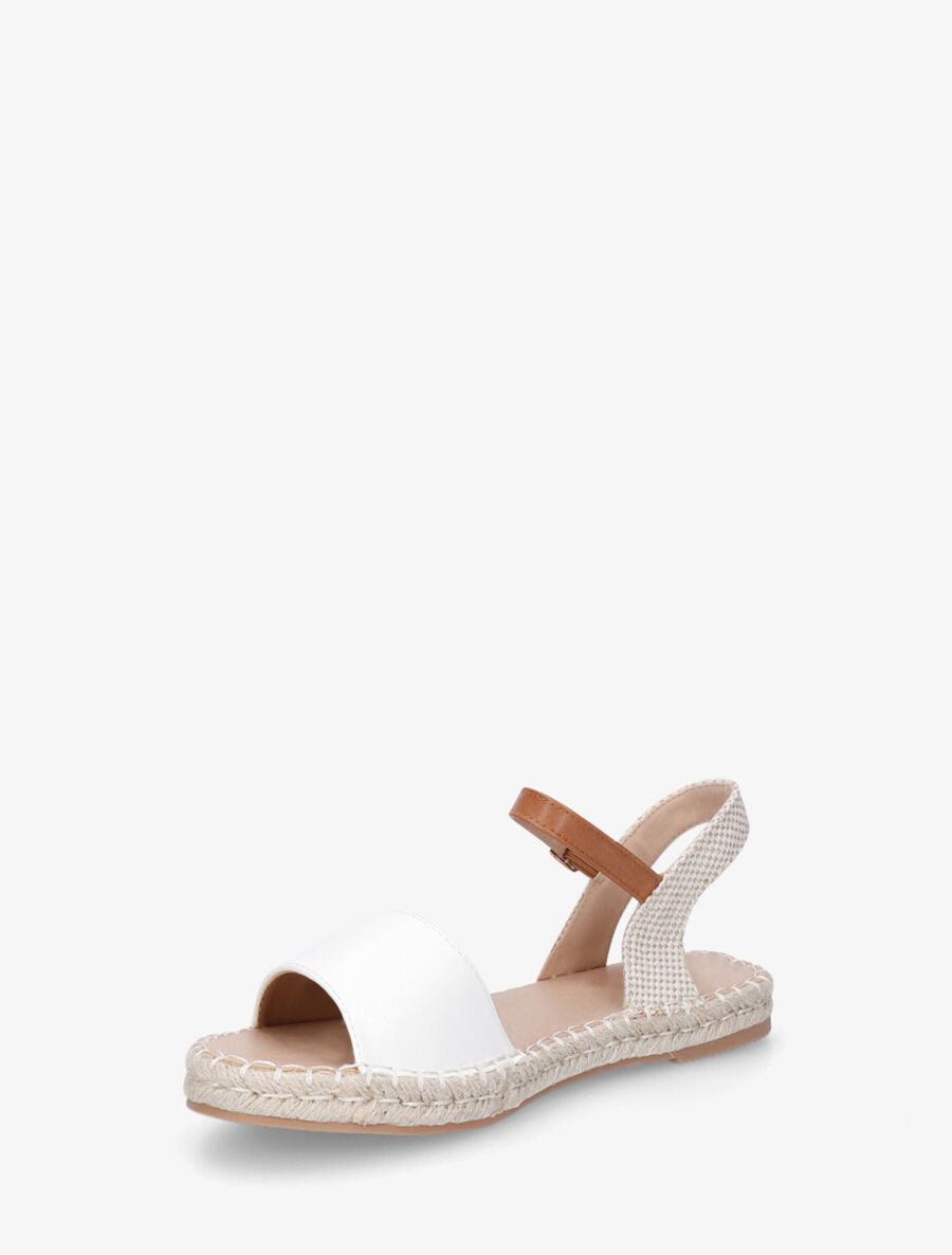 Nu-pieds basiques style espadrille - Blanc - 3