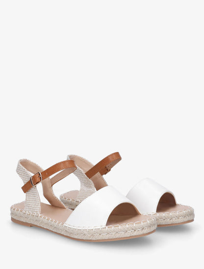 Nu-pieds basiques style espadrille - Blanc - 4