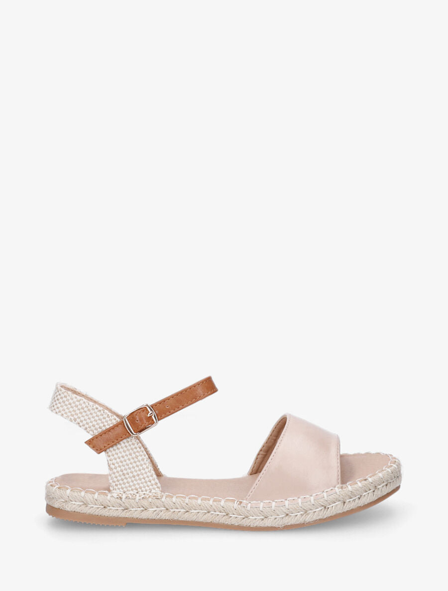 Nu-pieds basiques style espadrille - Beige - 6