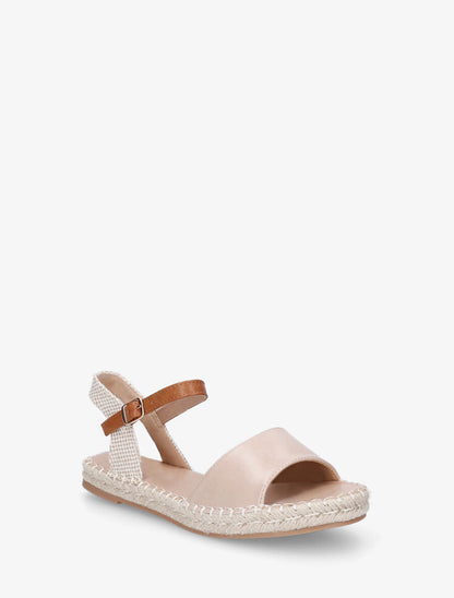 Nu-pieds basiques style espadrille - Beige - 3