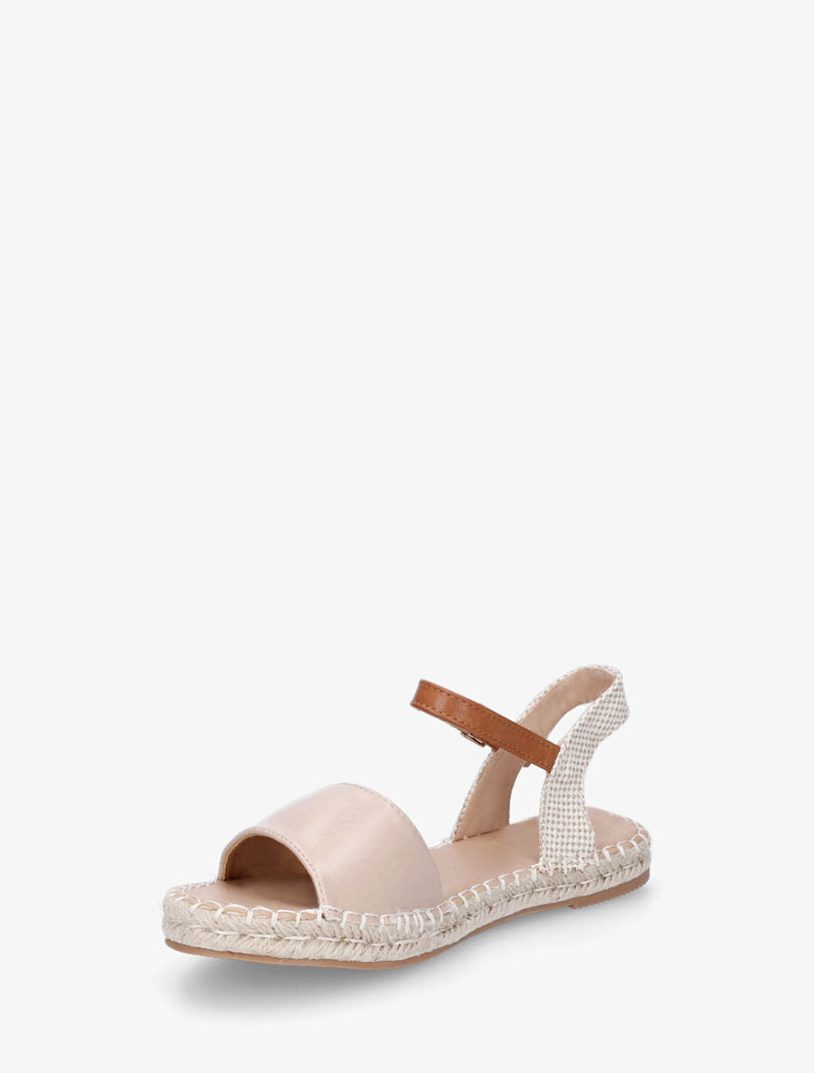 Nu-pieds basiques style espadrille - Beige - 4