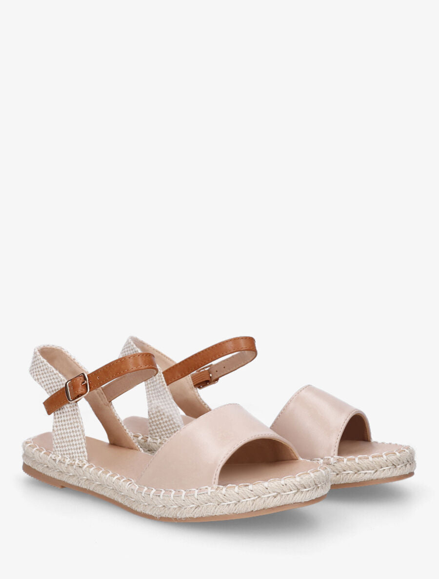 Nu-pieds basiques style espadrille - Beige - 5