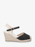 Espadrille en suédine à talon compensé - Noir - 1