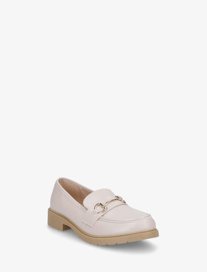 Mocassins classiques en simili - Beige - 2