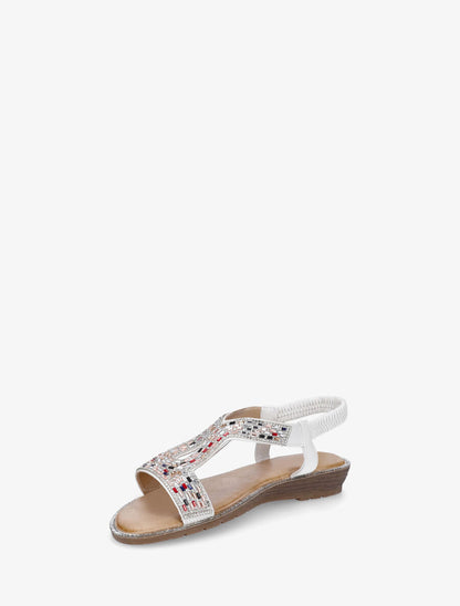 Nu-pieds en simili à strass - Blanc - 3