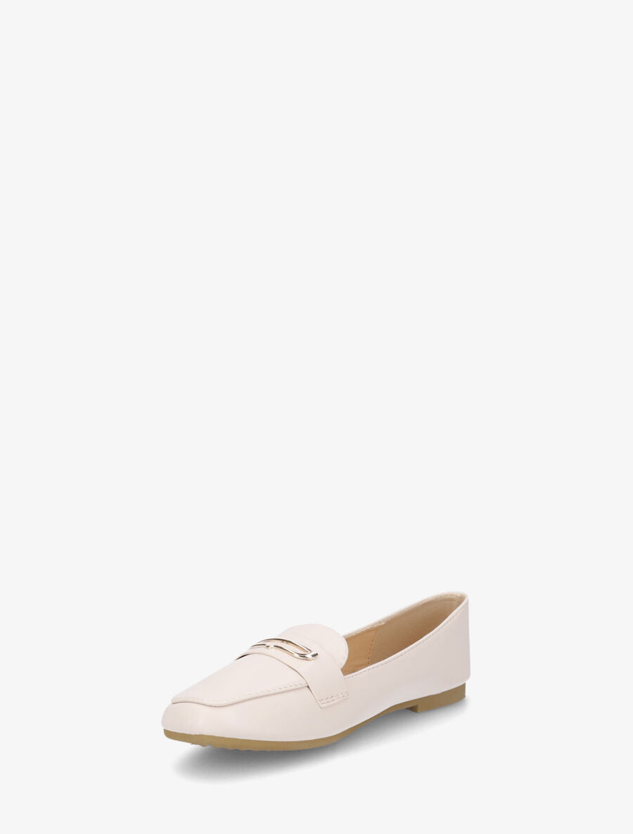Mocassins à boucle fantaisie - Beige - 3