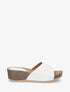 Mules compensées en simili - Blanc - 1