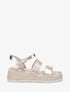 Sandales compensées à brides texturées - Rose gold - 5
