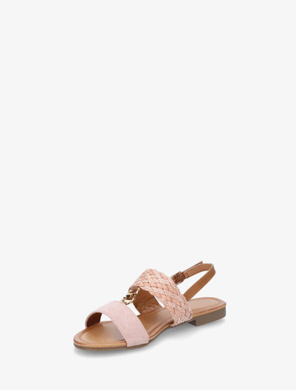 Nu-pieds bi-matière à bijou - Rose - 3