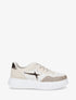 Sneakers à plateforme et pailleté - Beige - 1
