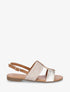 Nu-pieds bi-matière à bijou strié - Or - 5