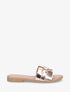 Claquettes en simili nacré à bijou style pièce - Rose gold - 5