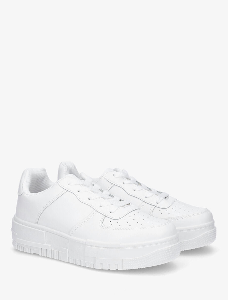 Baskets classiques en simili - Blanc - 4