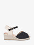 Sandales compensées style espadrille - Noir - 1