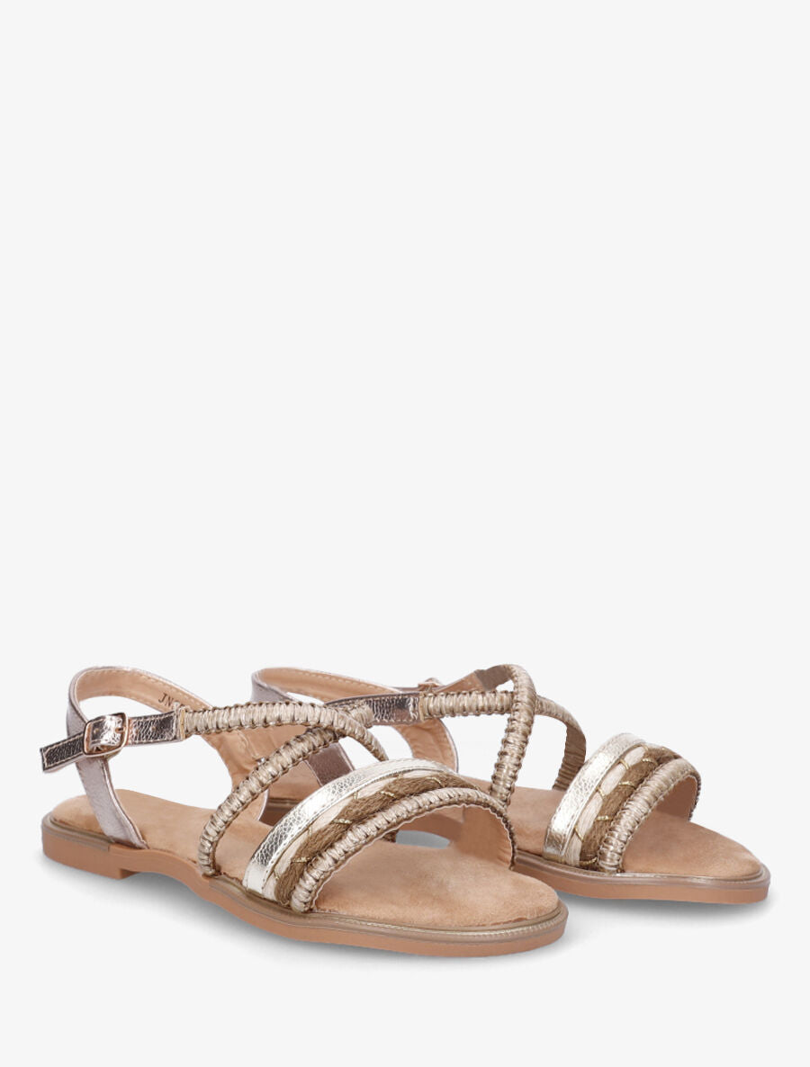 Nu-pieds à brides fantaisies - Taupe - 4