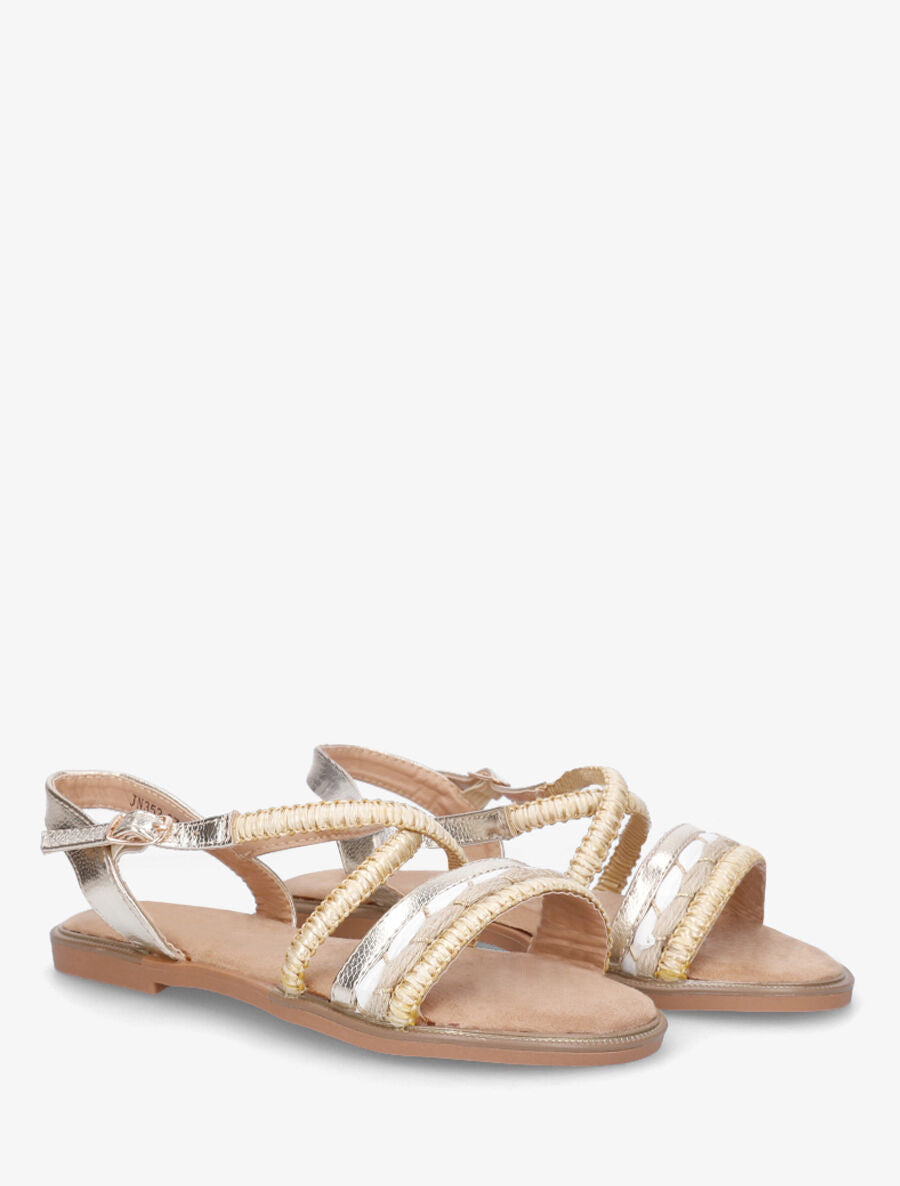 Nu-pieds à brides fantaisies - Beige - 4