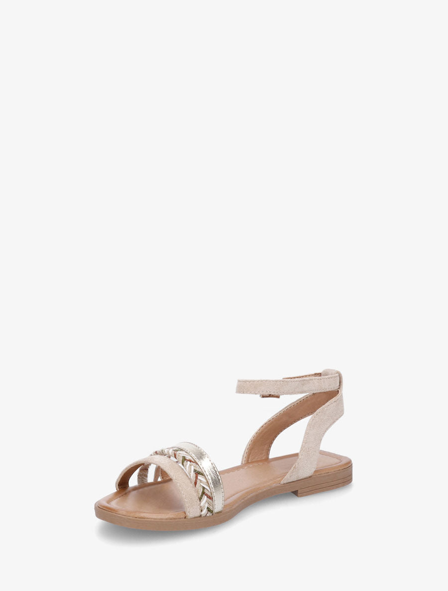 Nu-pieds à bride fantaisie tressée - Beige - 3